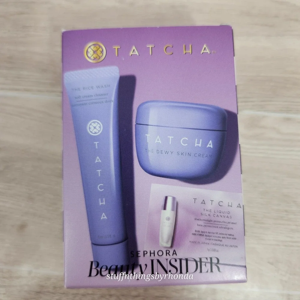 NEW TATCHA Travel Set Rice Wash (15ML) Cream (10‎ ML) GREAT 4 HOLIDAY Travel!!